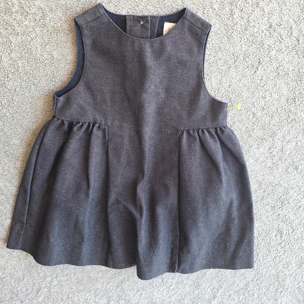 Baby Gap Toddler Girls Blue Denim Pinafore Dress Button Back Size 2 Years‎ 2T